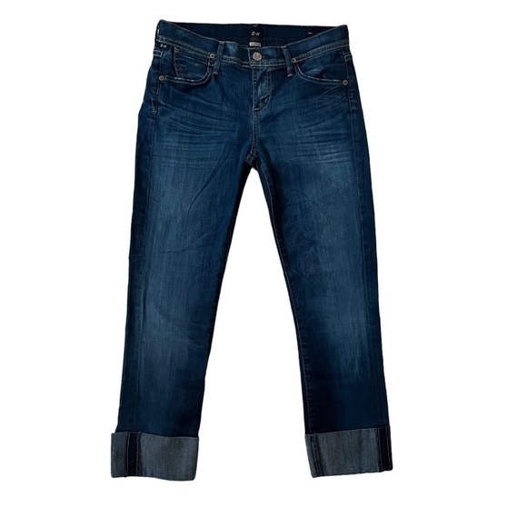 Citizens For Humanity Jeans Dani Cuffed Cropped Straight Leg Mid Rise US 26 - Picture 1 of 8